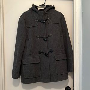 ST JOHN'S BAY Gray ¾ Length Wool Blend Coat